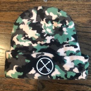 Topshop camo beanie